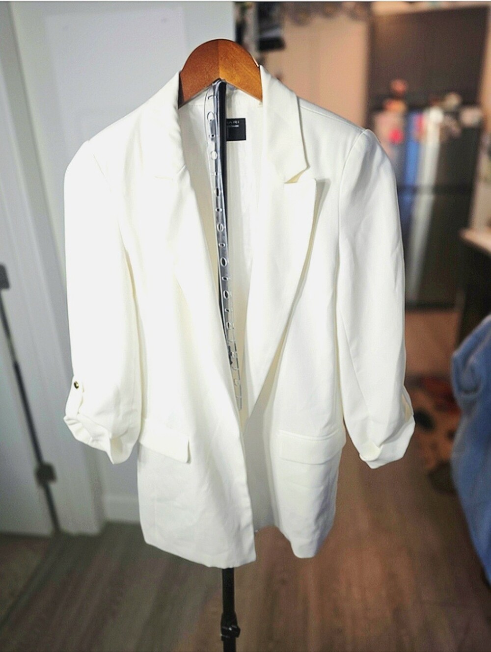 Tahari White Open-Front Women's Blazer Size  SP/TP
